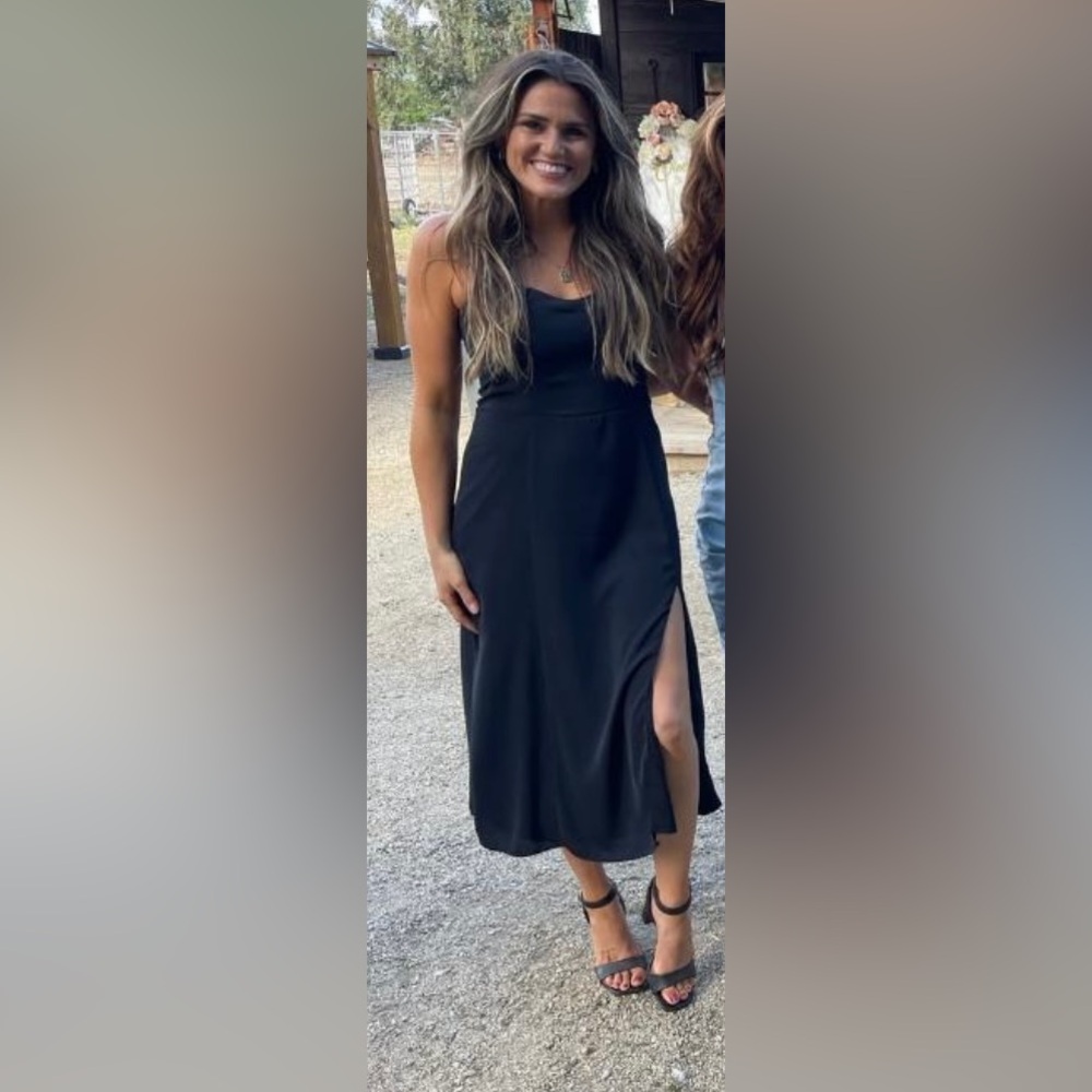 Abercrombie & Fitch Black Midi Dress